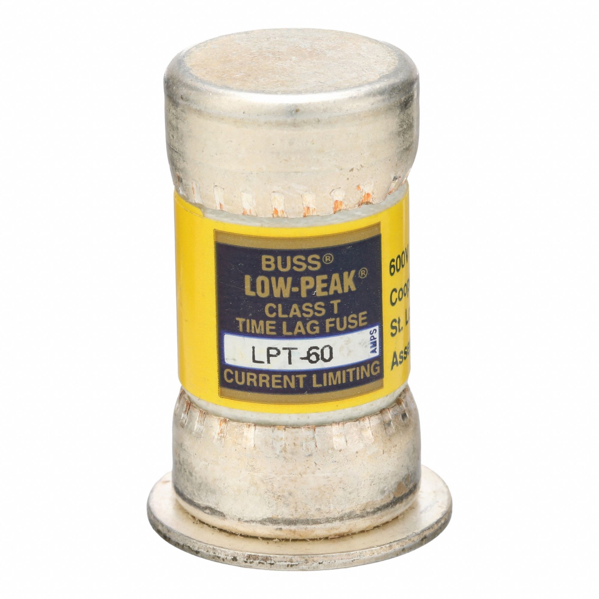 Fuse: Class T, LPT Series, Time-Delay, 60 A, 600 V AC, 300 V DC, Non-Indicating