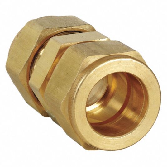 Brass, For 5/8 in x 1/2 in Tube OD, Reducing Union - 4EUE6