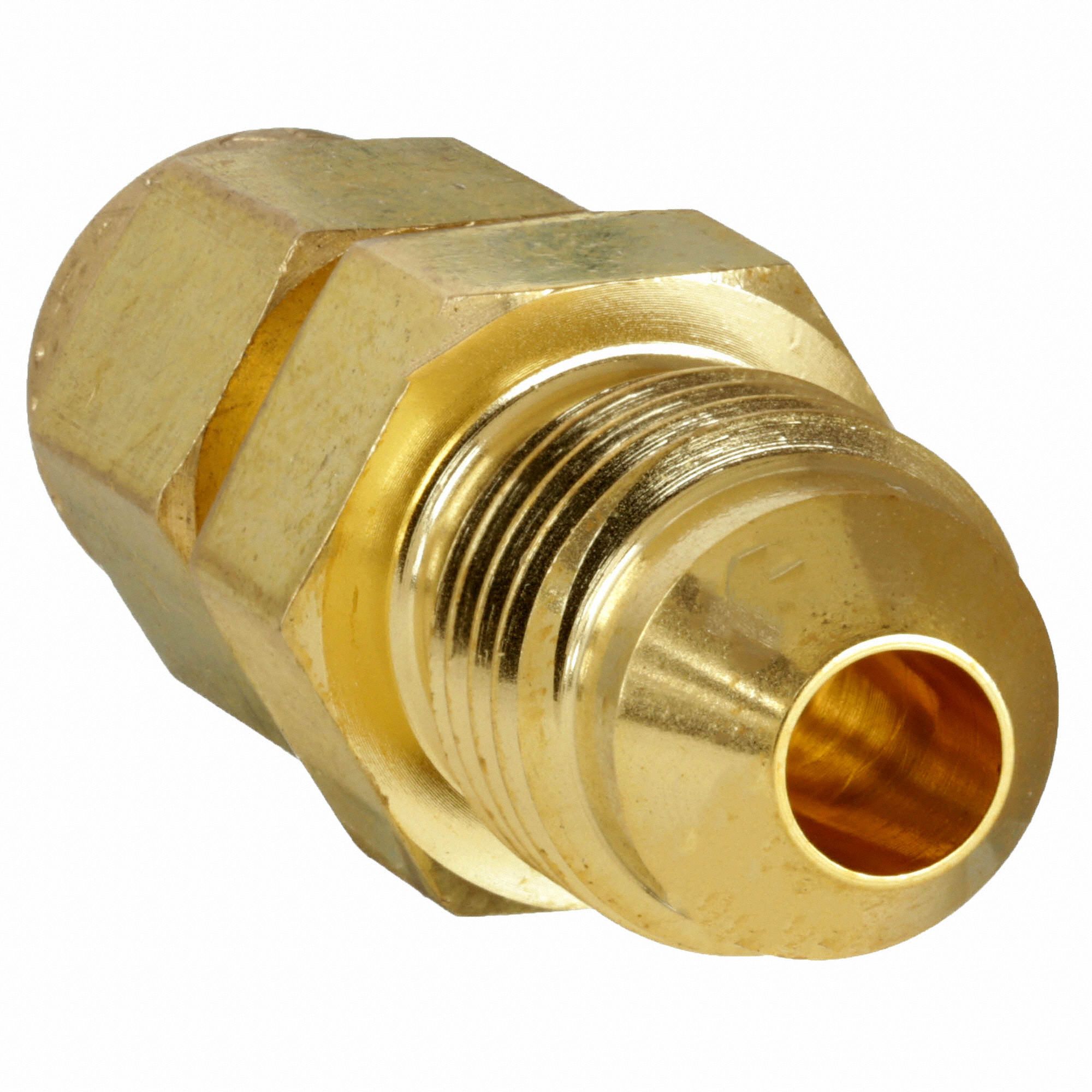 PARKER Flare Connector, 37 Degrees, 1/4 in x 1/8 in Tube Size, 1/4 in ...