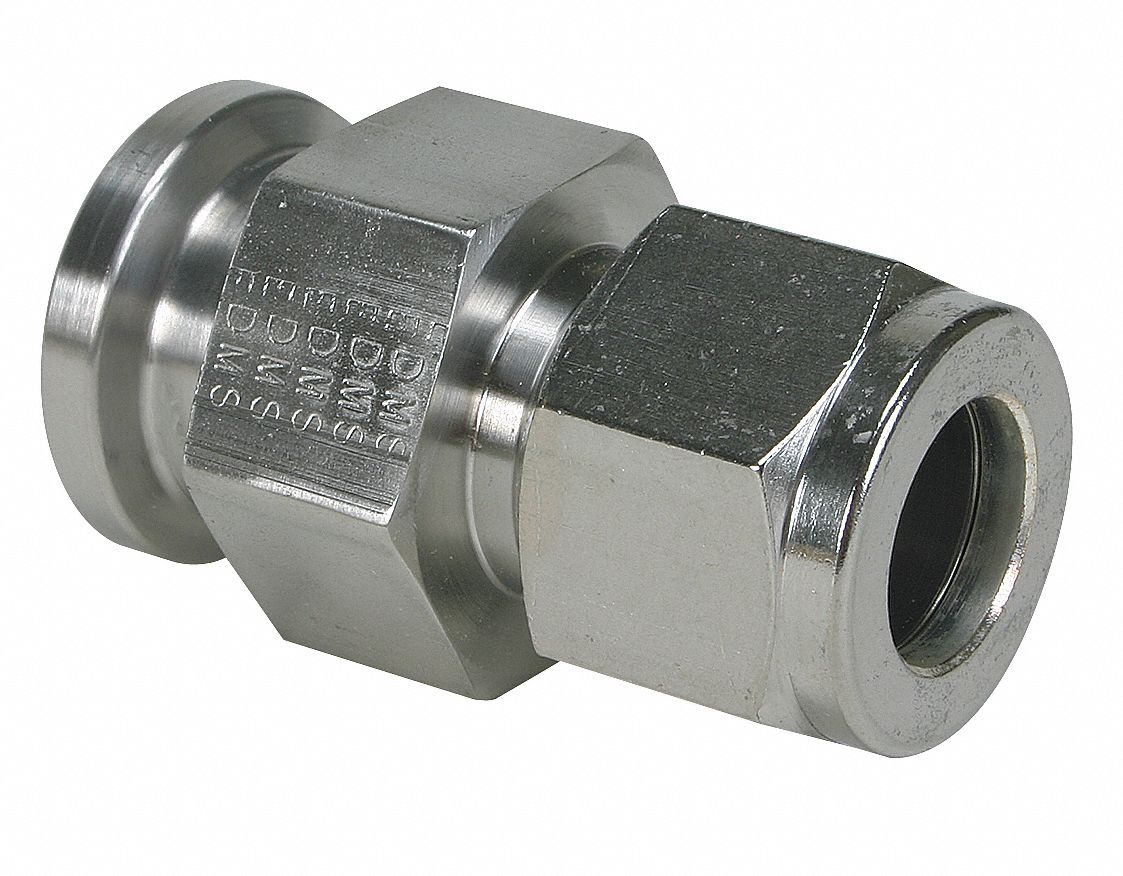 PARKER Sanitary Flange, 3/8 in x 3/4 in Tube Size, Metal, 11/16 in Hex