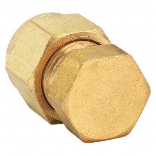 Brass Compression Nut, 3/8 Tube Size