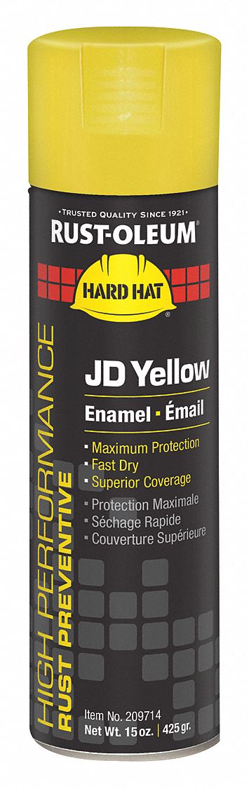 RUST PREVENTATIVE SPRAY PAINT, AEROSOL, STANDARD SPRAY PAINTS, RUST PREVENTATIVE SPRAY PAINT, YELLOW, 15 OZ