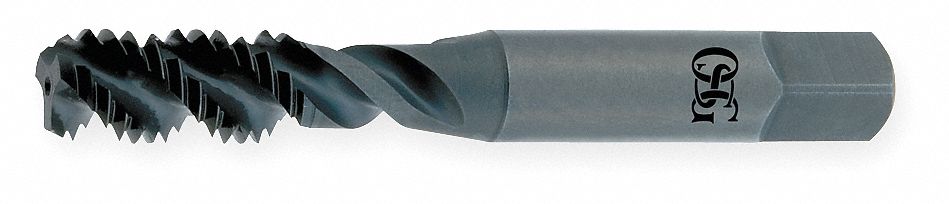 Spiral Flute Tap: #10-24 Thread Size, 1/2 in Thread Lg, 2 11/32 in Overall Lg, Bottoming, H3