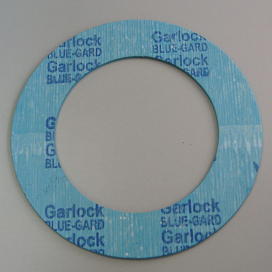 RING FLANGE GASKET: CLASS 150, ARAMID, BUNA-N BINDER, FOR 1 IN PIPE, ⅛ IN THICK, BLUE