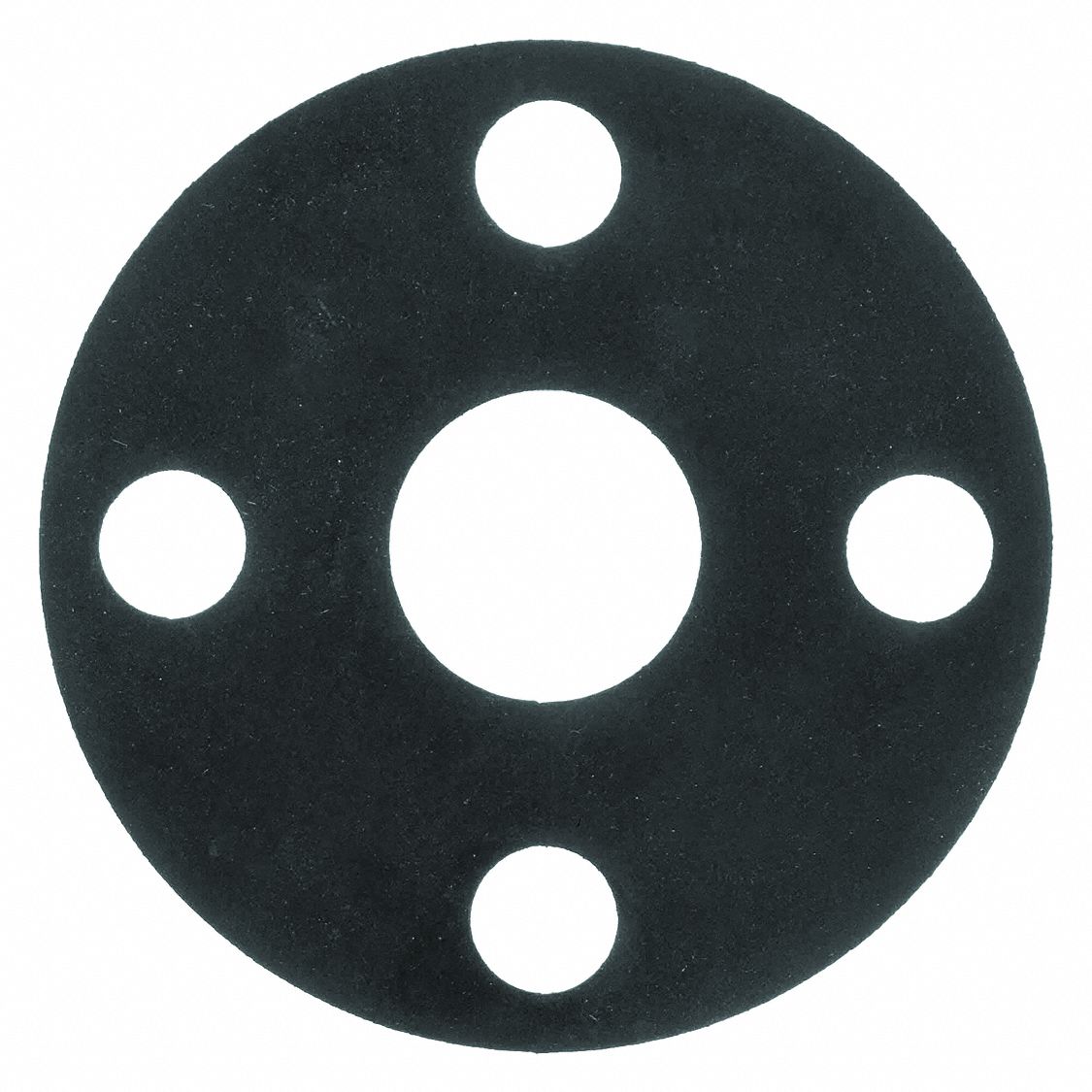 Full Face Flange Gasket: Class 150, FKM, For 2 in Pipe, 1/8 in Thick, 2 3/8  in Inside Dia, Black