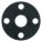 FULL FACE FLANGE GASKET: CLASS 150, FKM, FOR 3 IN PIPE, ⅛ IN THICK, 3½ IN ID, BLACK