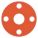 FULL FACE FLANGE GASKET: CLASS 150, SILICONE, FOR 2 IN PIPE, ⅛ IN THICK, 2⅜ IN ID, RED
