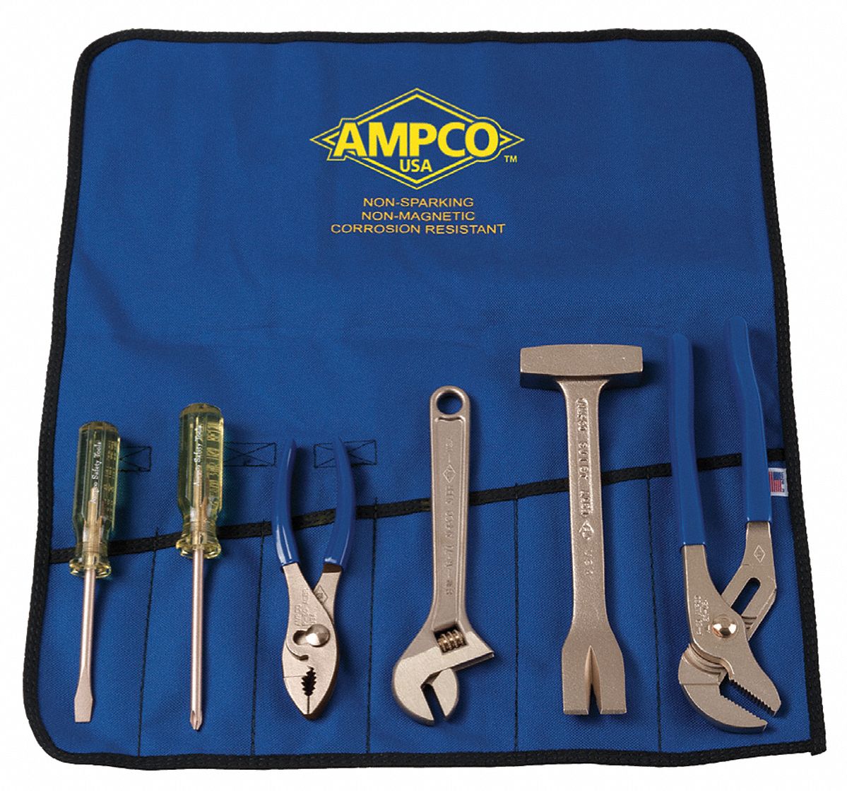 Nonsparking Tool Kit: 6 Total Pcs, Tool Roll