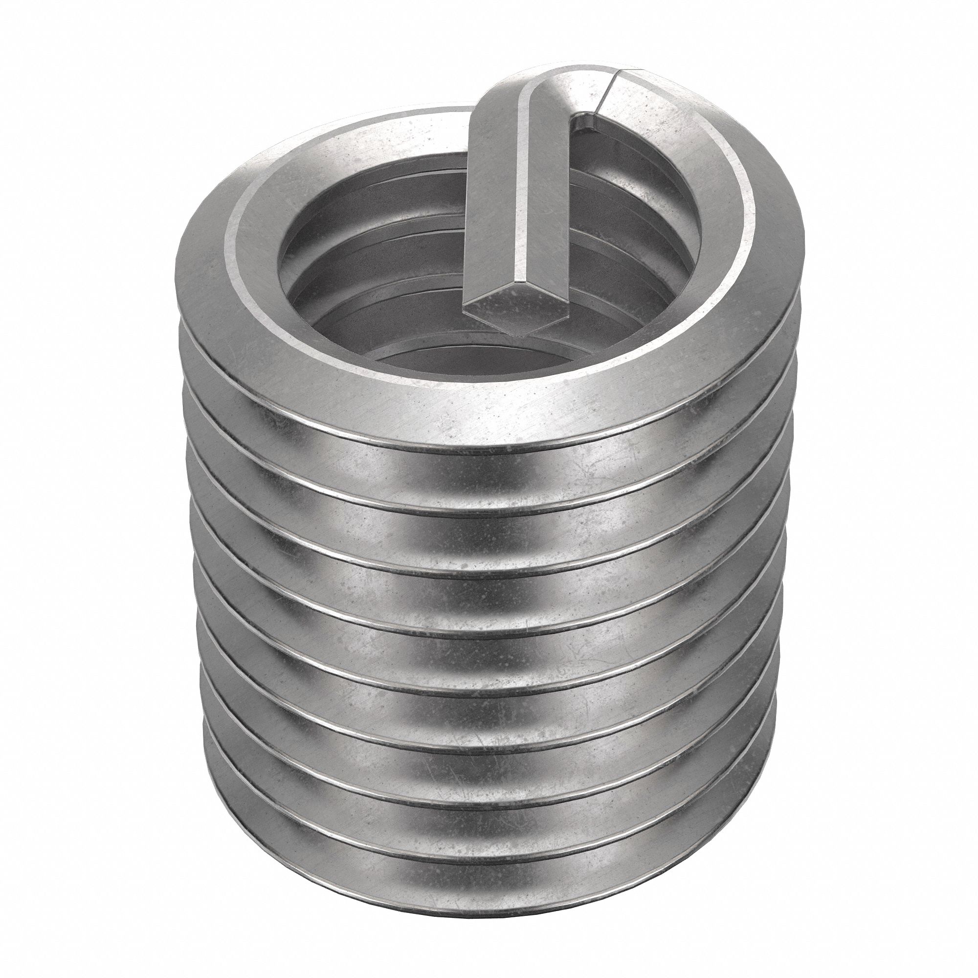 Helical Insert: Tanged Tang Style, Free-Running, 1/2"-13 Thread Size, Plain, Plain, 100 PK