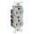 RECEPTACLE, 5-15R, 15 A, 125V AC, GREY, 2 POLE/3 WIRE POLES AND WIRES, SCREW TERMINALS