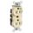 RECEPTACLE, 5-15R, 15 A, 125V AC, IVORY, 2 POLE/3 WIRE POLES AND WIRES, SCREW TERMINALS