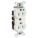 RECEPTACLE, 5-15R, 15 A, 125V AC, WHITE, 2 POLE/3 WIRE POLES AND WIRES, SCREW TERMINALS