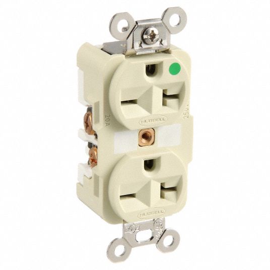 HUBBELL, Duplex, 6-20R, Receptacle - 4D076|HBL8400I - Grainger