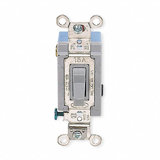 Toggle Switch, Single Pole, Wall Switch 4D263HBL1201GY Grainger