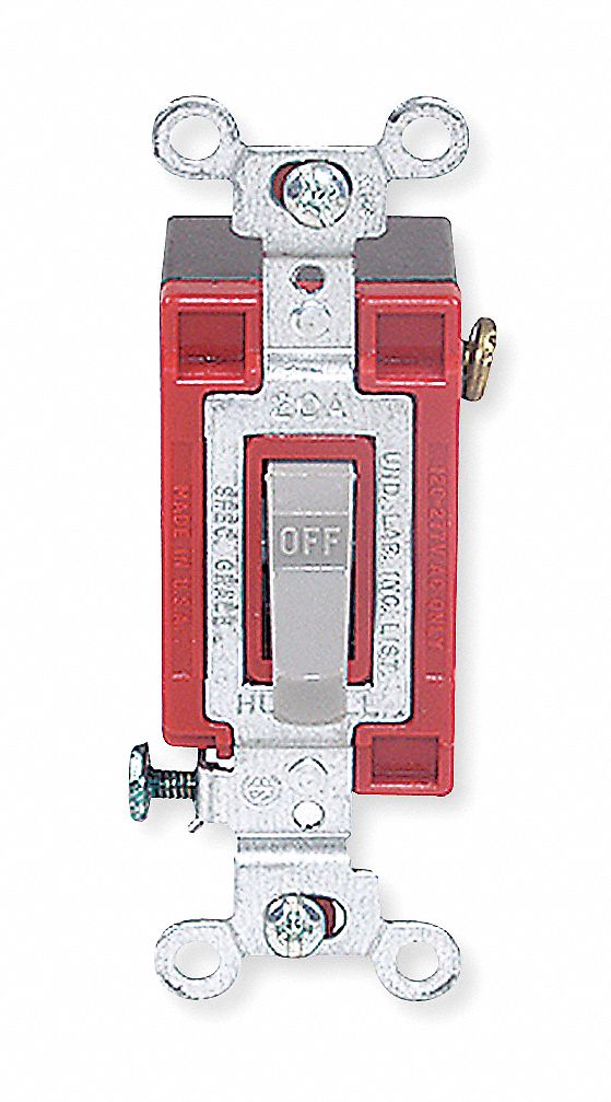 Toggle Switch, Double Pole, Wall Switch 4D275HBL1222GY Grainger