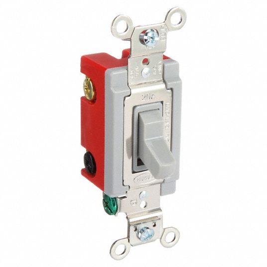 Toggle Switch, 4-Way, Wall Switch - 4D284|HBL1224GY - Grainger