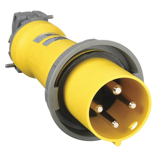 Pin and Sleeve Plug: 100 A, 125/250V, IEC Grounding, CSA Certifications/IEC  60309/UL Listed