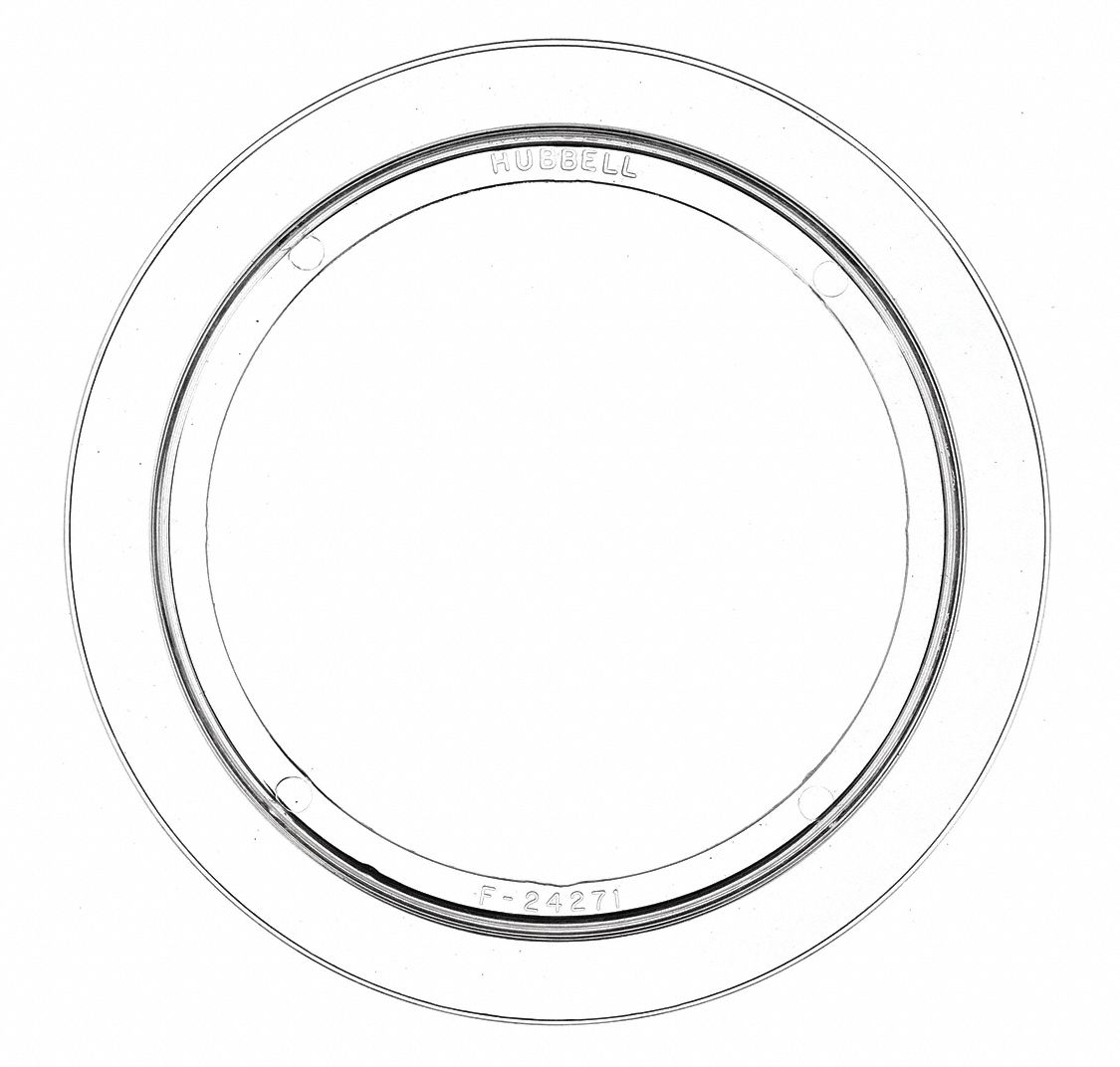 Carpet Flange: Round, Polycarbonate, B25, S3079