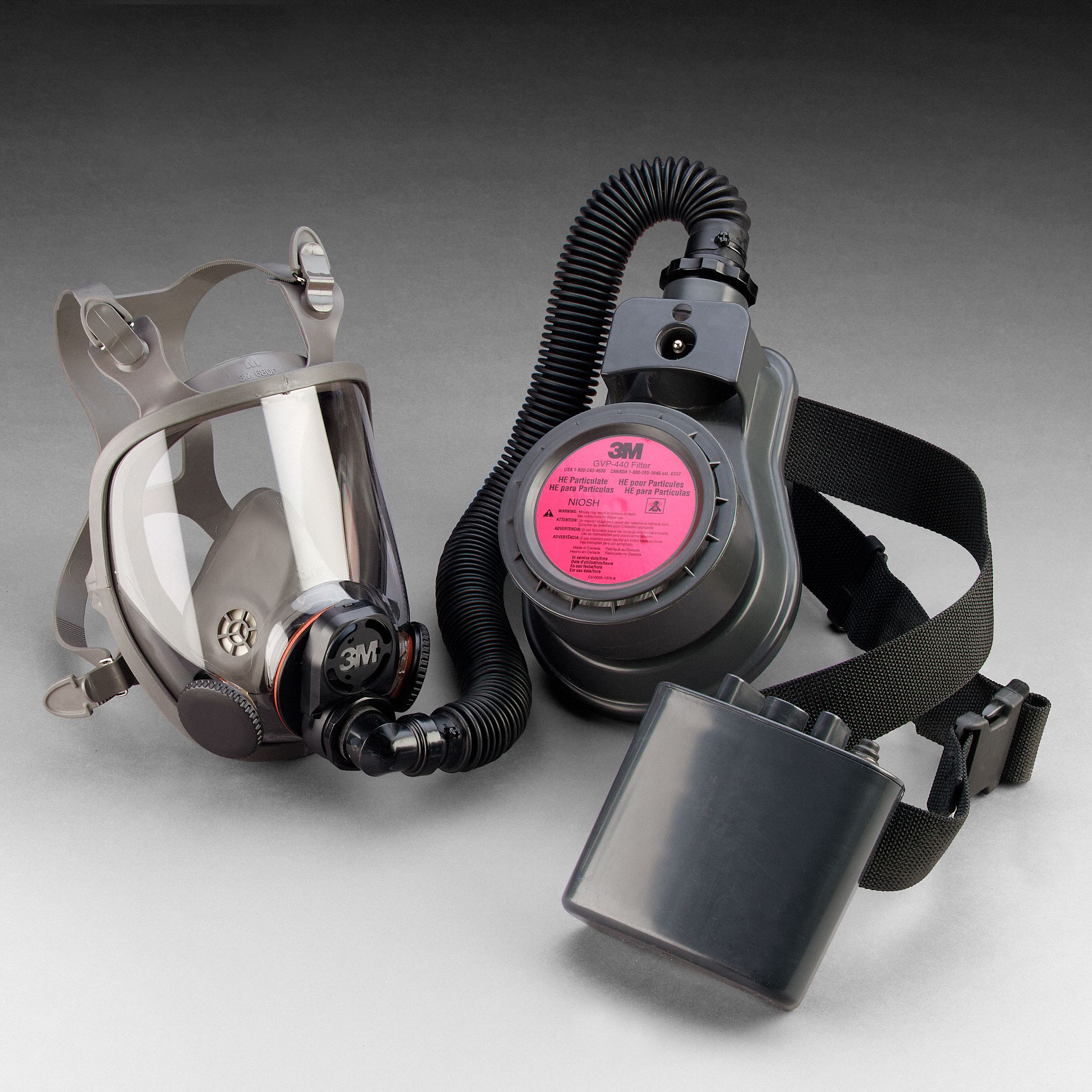 3M Full Face Respirator, Advantage 6000 Series, M, Cartridges Included