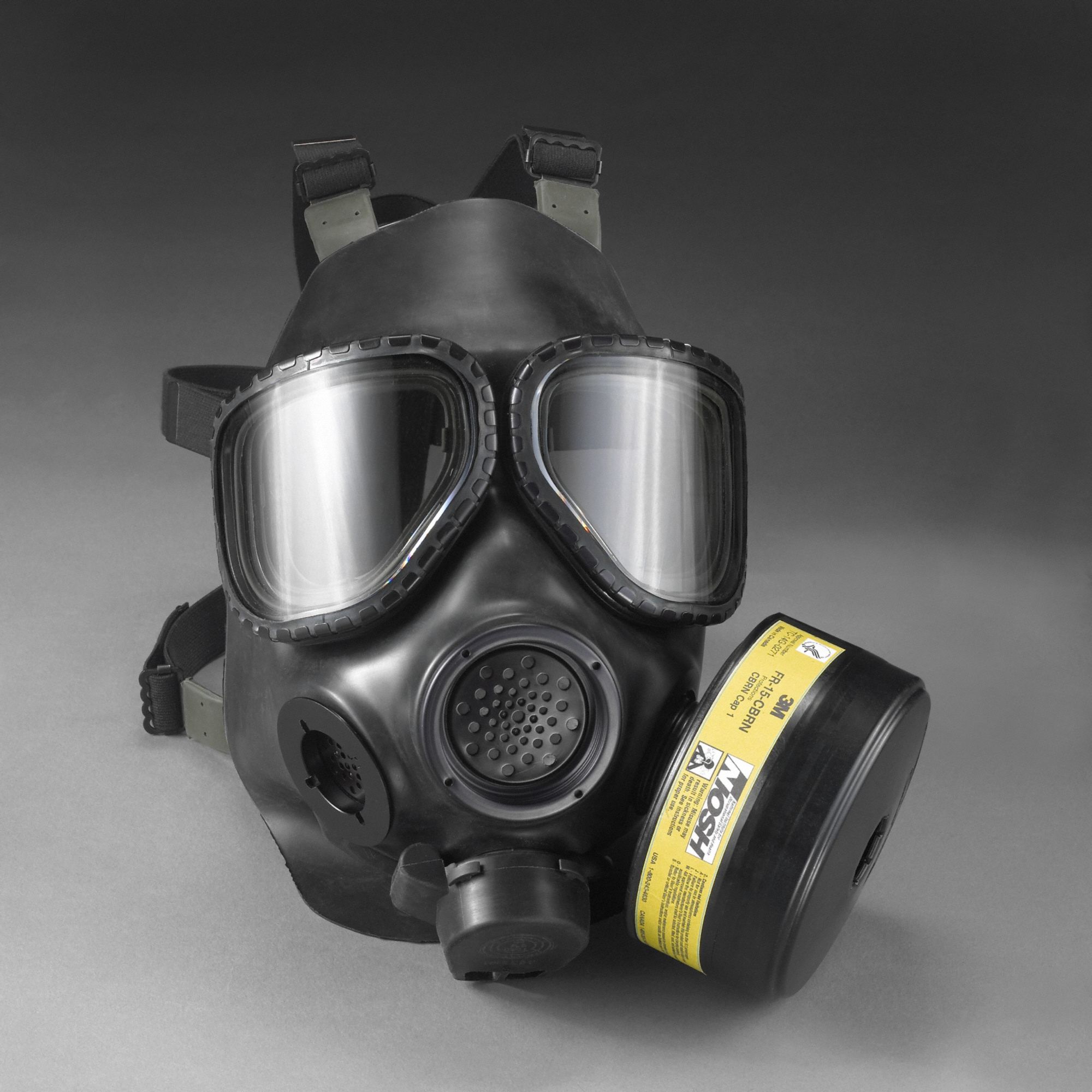 3M Gas Mask Canister, NIOSH Rating CBRN, Color Code Olive 4DA62FR15