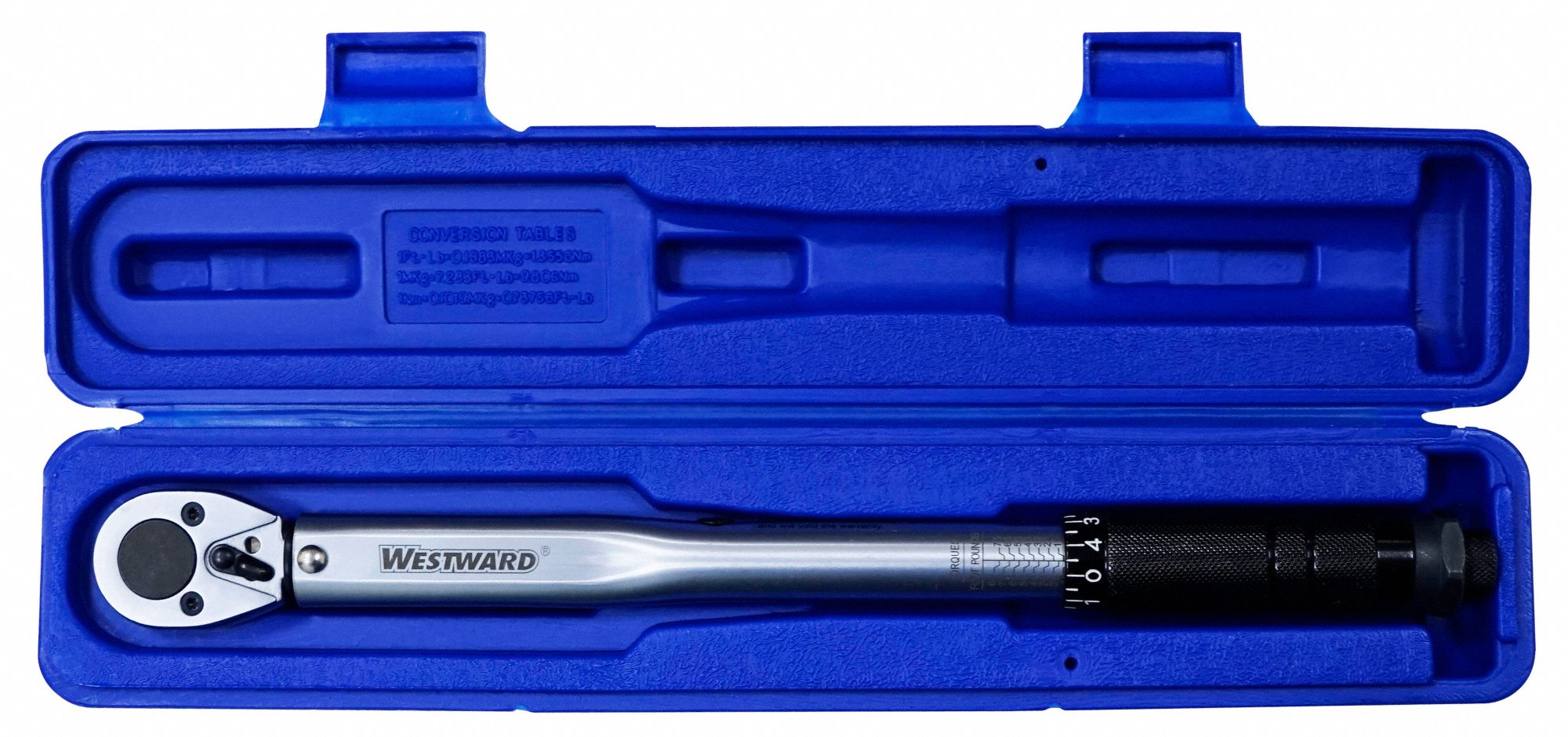 WESTWARD Micrometer Torque Wrench FootPound/NewtonMeter, 3/8 in