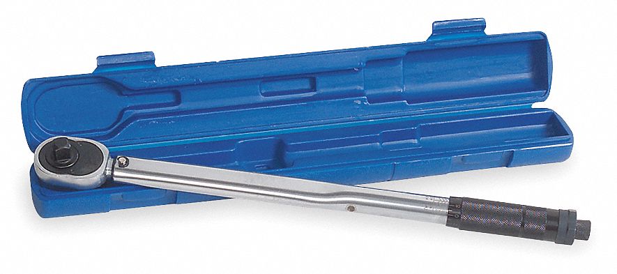 WESTWARD Micrometer Torque Wrench: Foot-Pound/Newton-Meter, 1/2 in Drive  Size, 25 ft-lb to 250 ft-lb