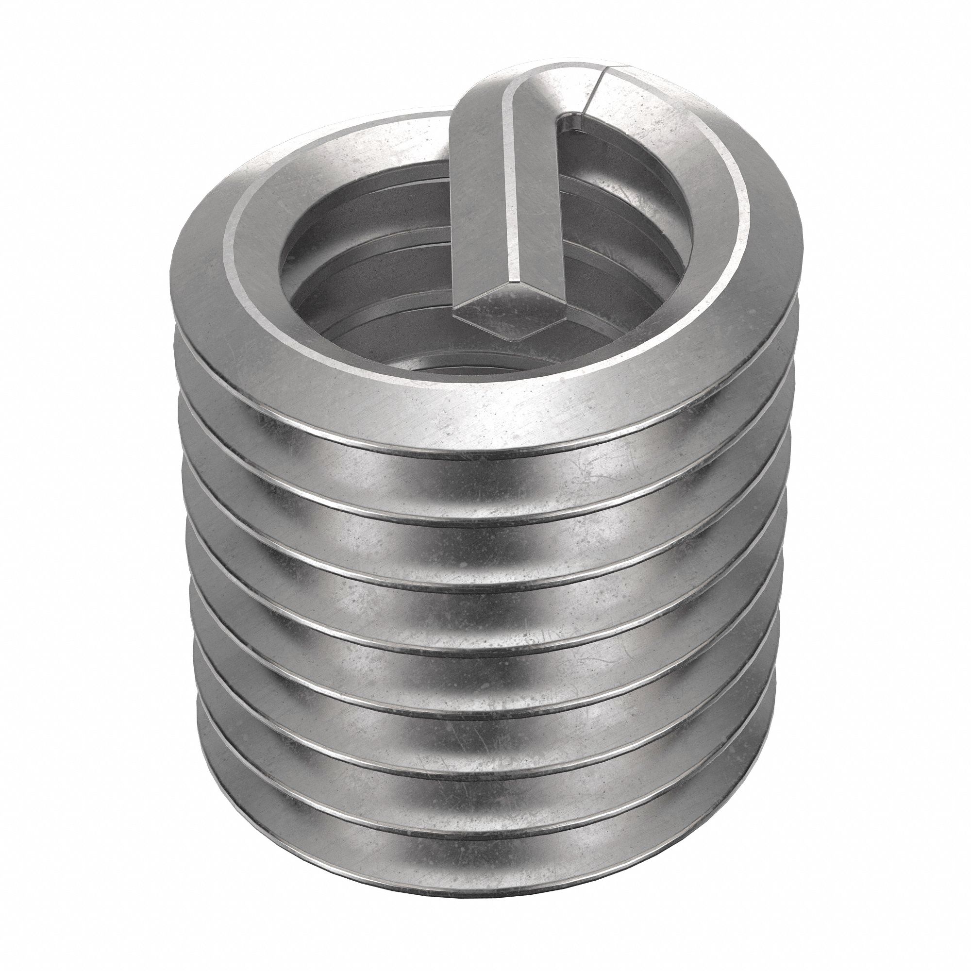 Helical Insert: Tanged Tang Style, Free-Running, 3/8"-16 Thread Size, Plain, Plain, 100 PK