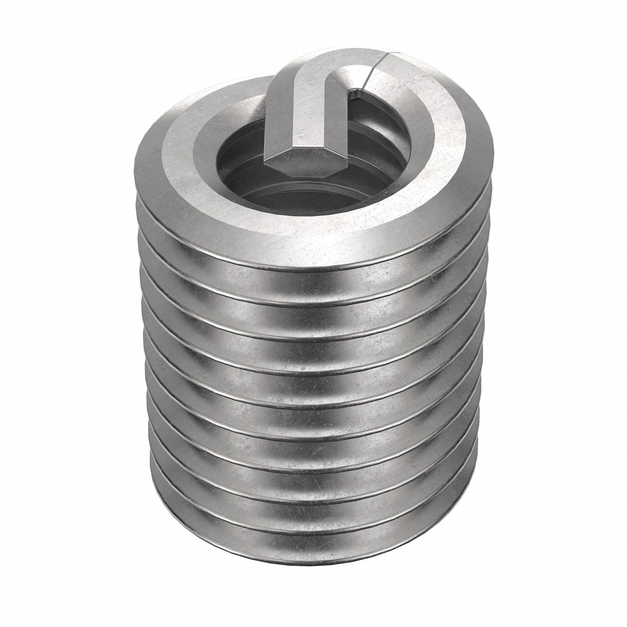 Helical Insert: Tanged Tang Style, Free-Running, M2-0.40 Thread Size, Plain, Plain, 100 PK