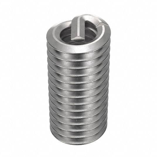 HELI-COIL Helical Insert: Tanged Tang Style, Free-Running, M2-0.40 Thread  Size, Plain, Plain, 100 PK