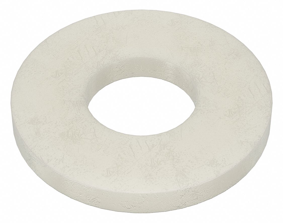 FLAT WASHER,NYLON,FITS #4,PK 40