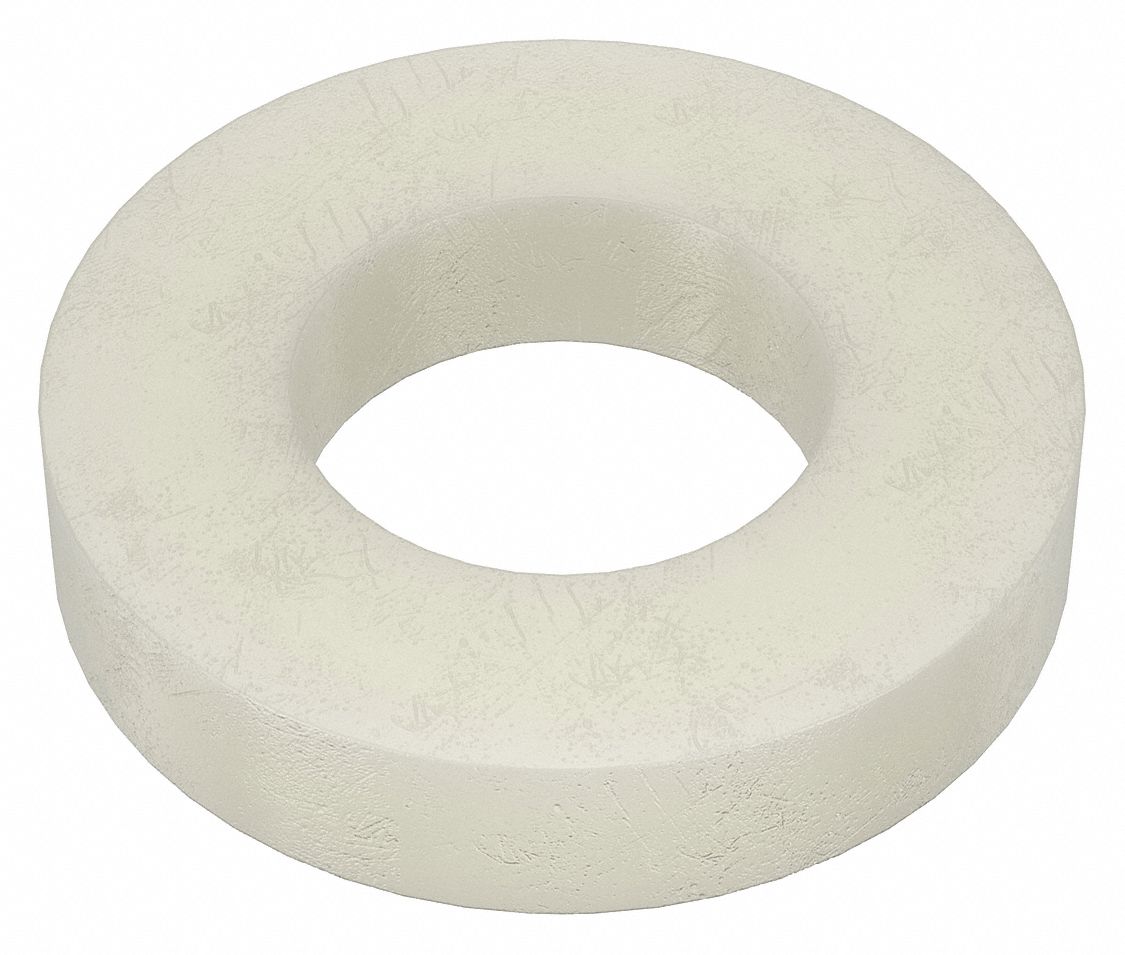 FLAT WASHER,NYLON,FITS #6,PK 40