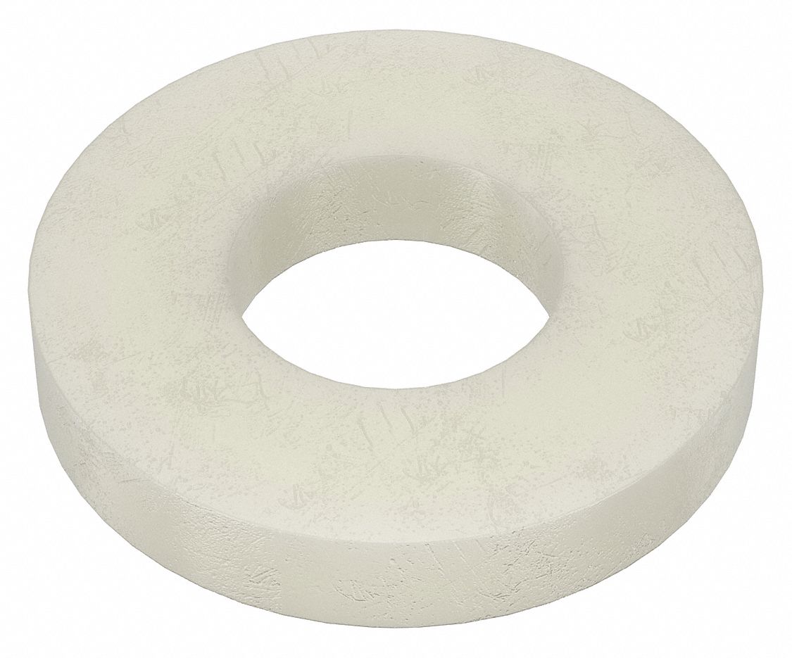 RONDELLE PLATE, P/VIS NO8, NYLON, ORDINAIRE, DI 0,171PO, DE ⅜PO, 40 PQ