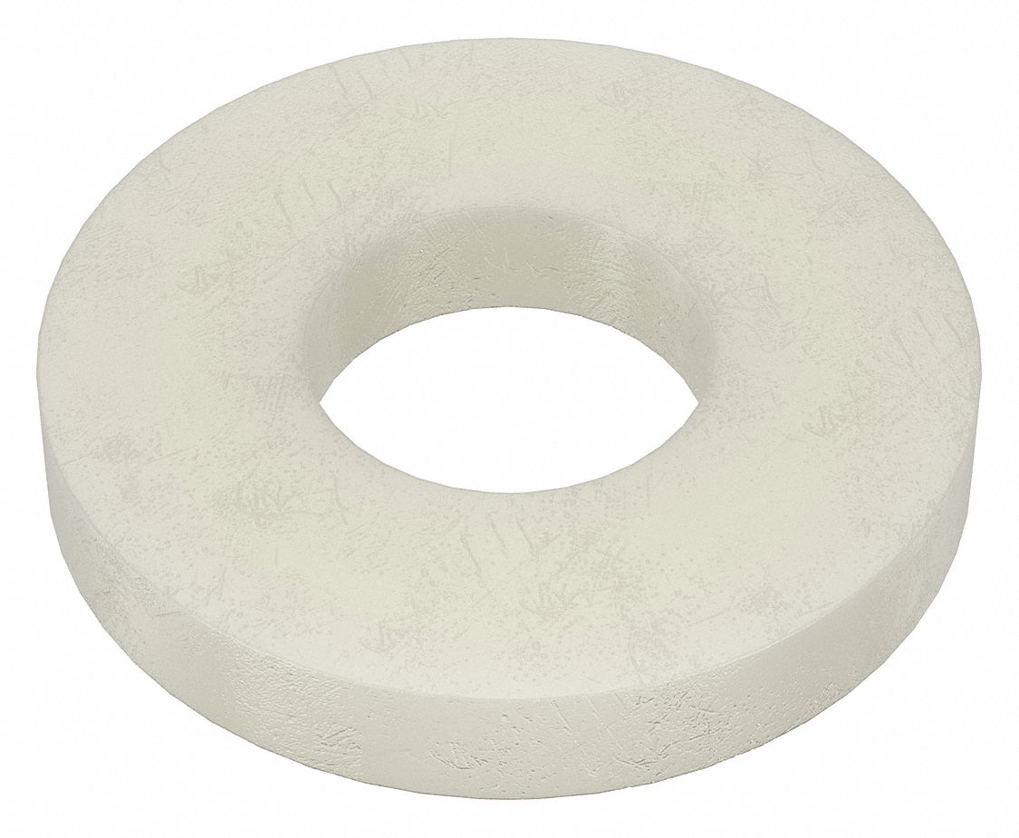 FLAT WASHER,NYLON,FITS #8,PK 40