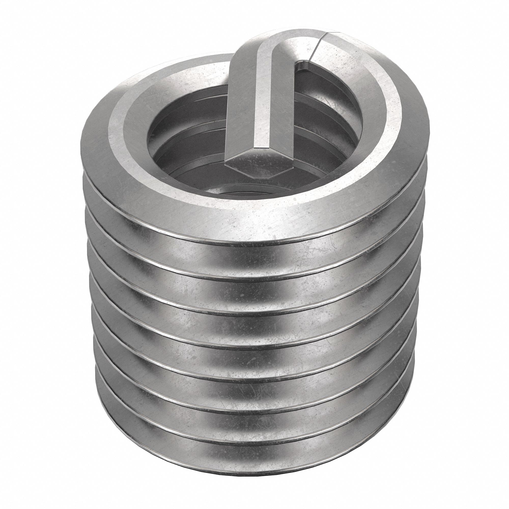 Helical Insert: Tanged Tang Style, Free-Running, M6-1.00 Thread Size, Plain, Plain, 100 PK