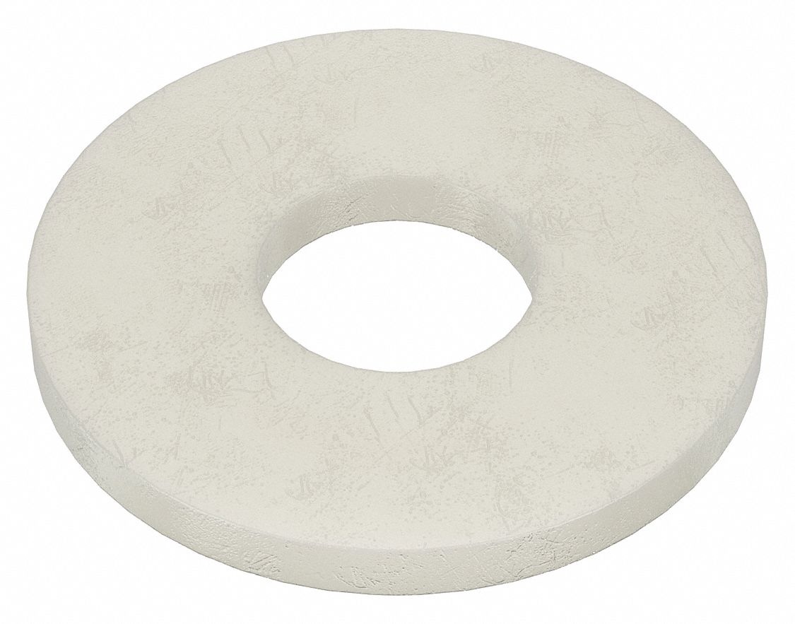 FLAT WASHER,NYLON,FITS 1/4 IN,PK 40