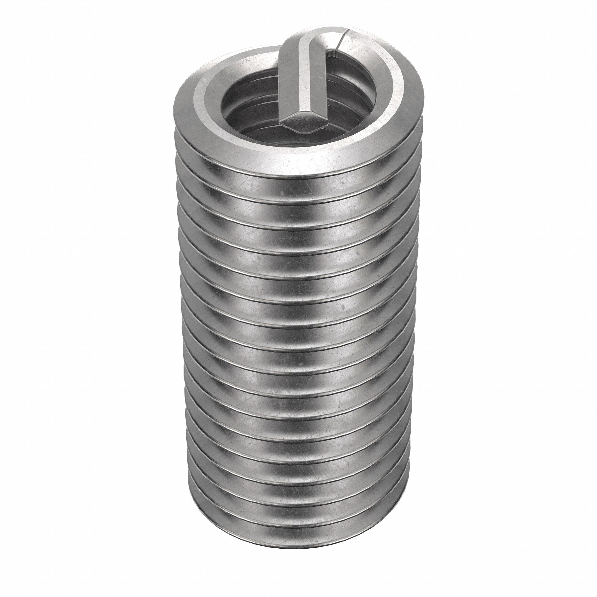 Helical Insert: Tanged Tang Style, Free-Running, M6-1.00 Thread Size, Plain, Plain, 100 PK