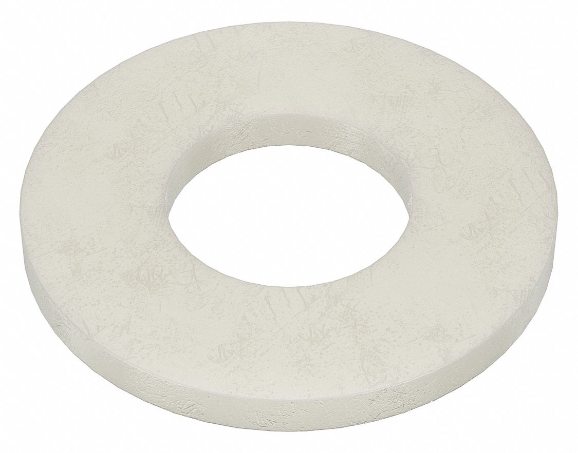 FLAT WASHER, FOR SCREW SIZE 5/16 IN, NYLON, PLAIN FINISH, 0.34 IN ID, 40 PK
