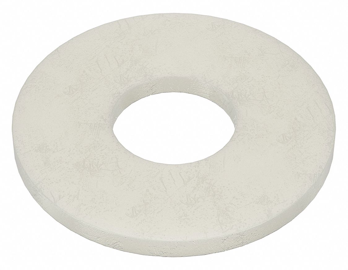 FLAT WASHER, FOR SCREW SIZE 5/16 IN, NYLON, PLAIN FINISH, 0.343 IN ID, 40 PK