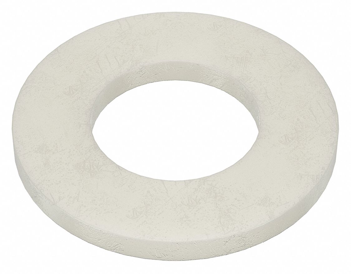 FLAT WASHER,NYLON,FITS 3/8 IN,PK 40