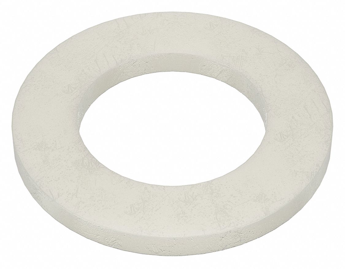 FLAT WASHER,NYLON,FITS 7/16 IN,PK 4