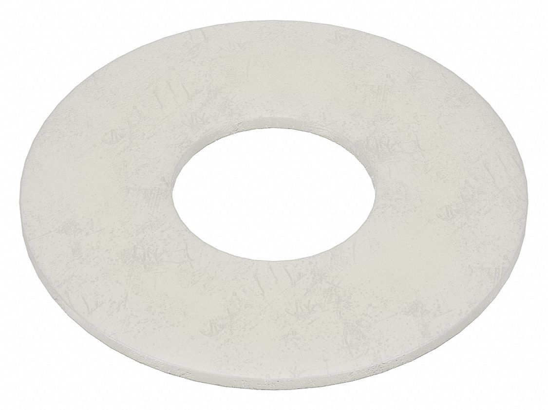 FLAT WASHER, FOR SCREW SIZE ¾ IN, NYLON, PLAIN FINISH, 0.805 IN ID, 2 IN OD, 5 PK