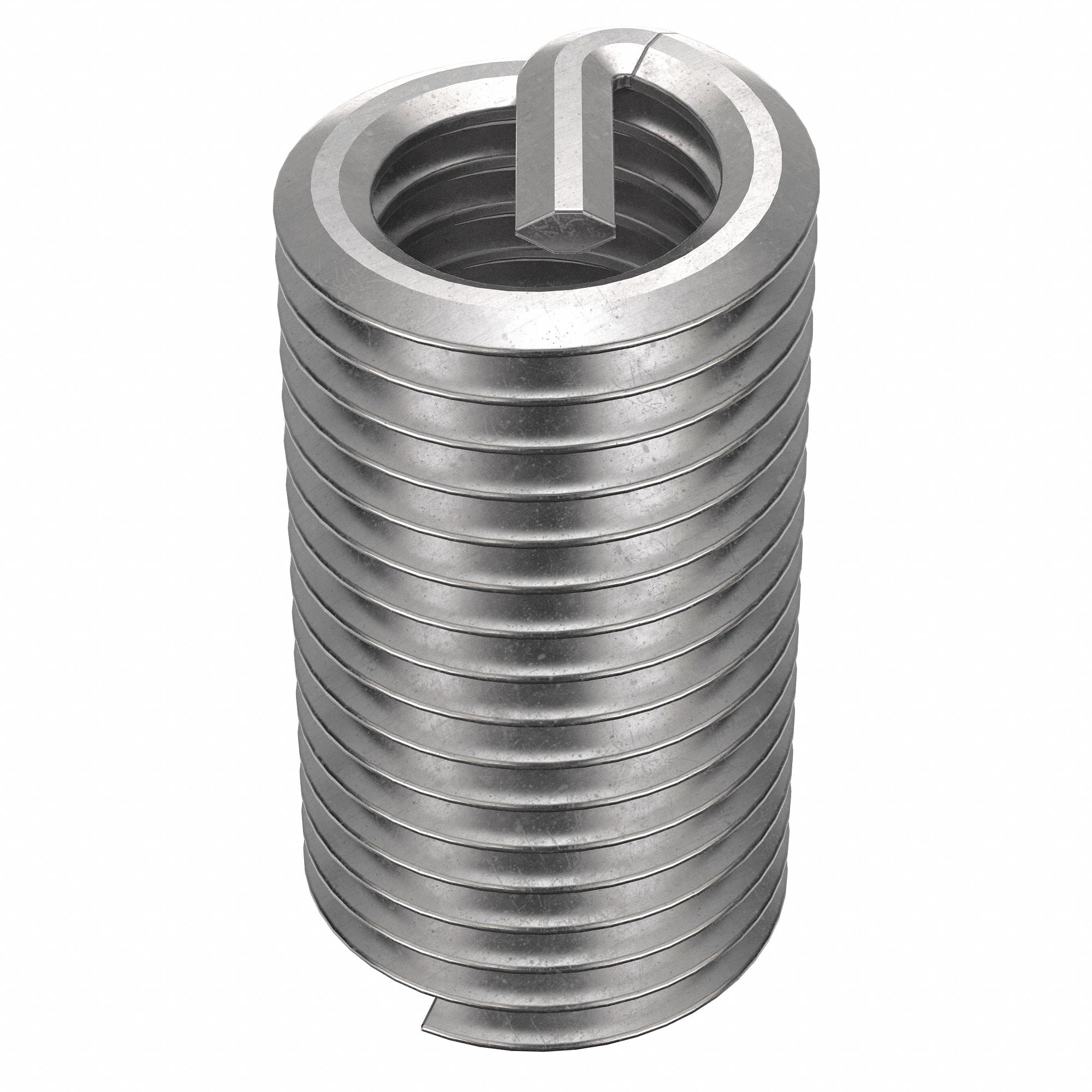 Helical Insert: Tanged Tang Style, Free-Running, M7-1.00 Thread Size, Plain, Plain, 100 PK