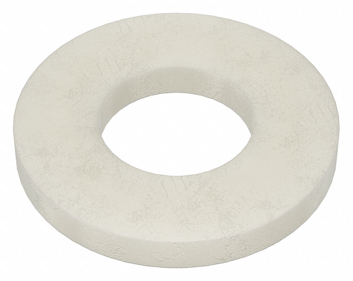FLAT WASHER, FOR M10 SCREW, NYLON, PLAIN FINISH, 10.5MM IN DIA, 22MM OD, 25 PK