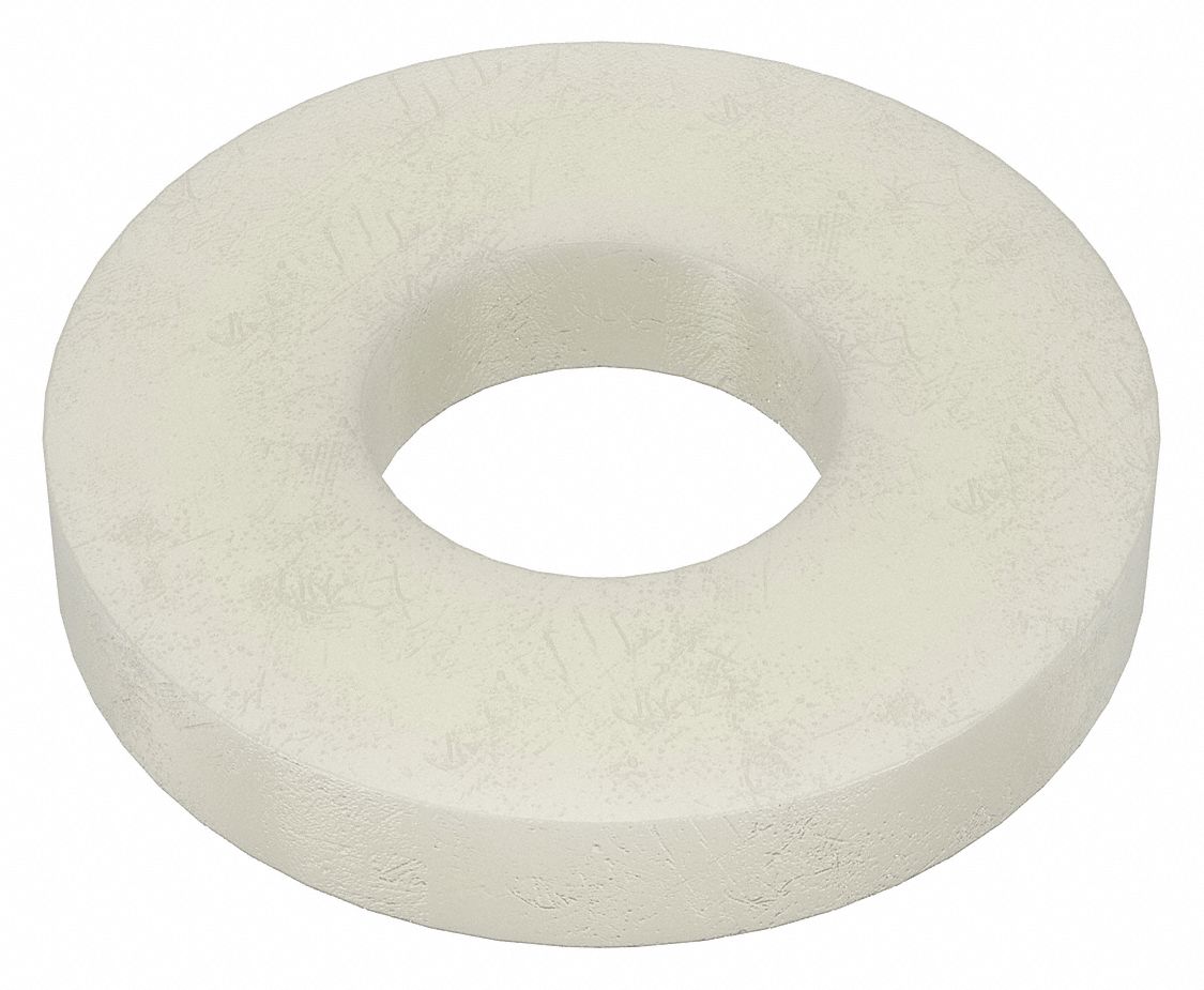 FLAT WASHER, FOR M2 SCREW, NYLON, PLAIN FINISH, 2.15MM IN DIA, 5MM OD, 50 PK