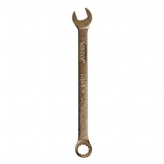 Brass Non-Sparking Ampco combination wrenches, set of 3