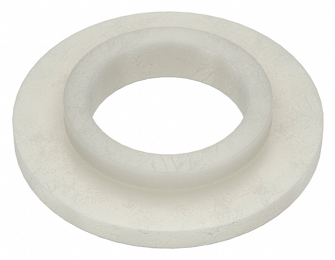 SHOULDER WASHER, FOR ⅜ IN SCREW, NYLON, WHITE, 0.385 IN ID, SHORT, 40 PK