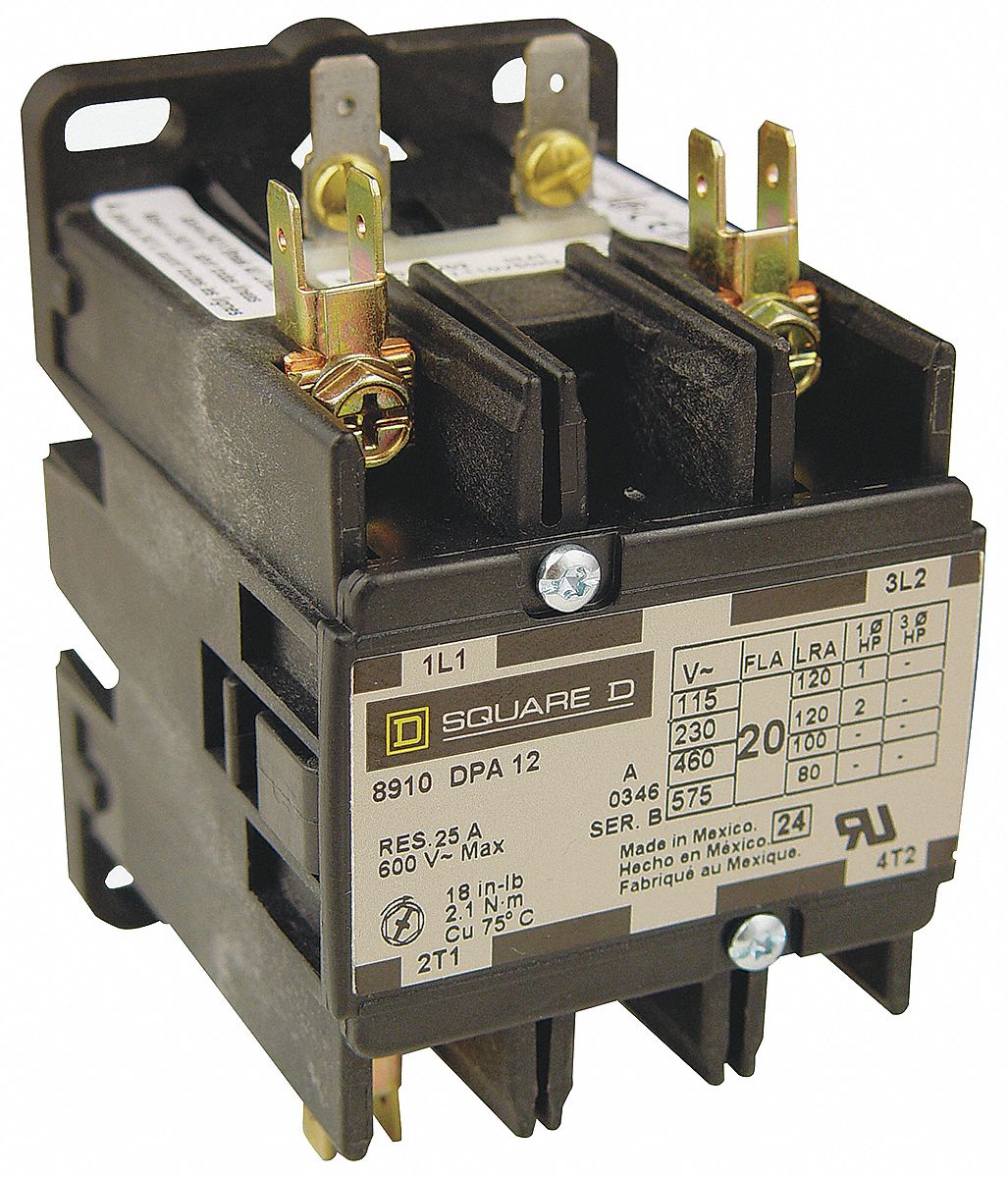 24V AC Definite Purpose Magnetic Contactor; No. of Poles 2, 20 Full ...