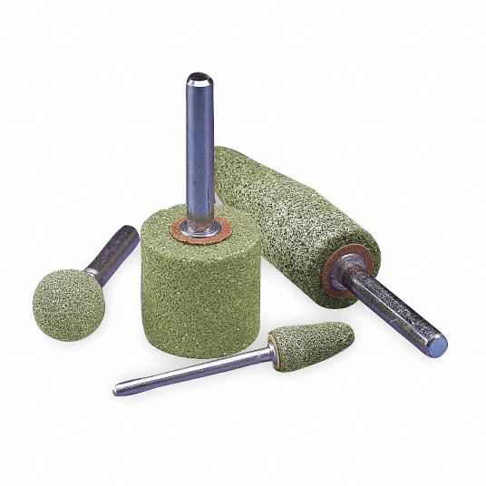 NORTON Vitrified Mounted Point Kit, 80 Grit, Medium Ceramic 4DDV6