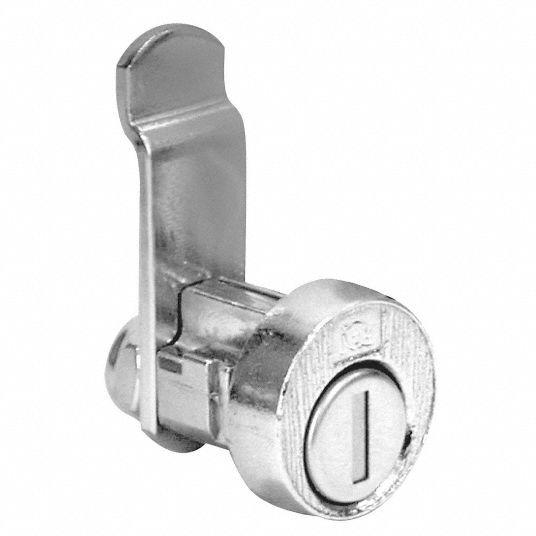COMPX NATIONAL Pin Tumbler Keyed Cam Lock For 1/16 in Material Thick, 5/8 in Mounting Hole Dia