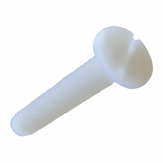 grainger-approved-1-4-20-machine-screw-pan-slotted-nylon-natural